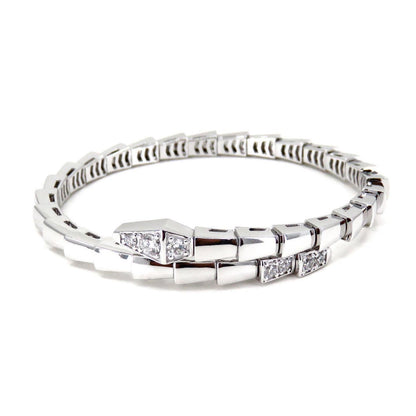 [⭐Corinne]SERPENTI BRACELET DIAMONDS SILVER
