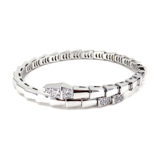 [⭐Corinne]SERPENTI BRACELET DIAMONDS SILVER