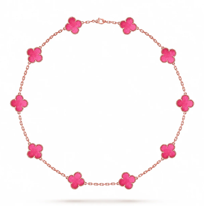 [⭐Corinne]CLOVER 10 MOTIFS  NEW BUBBLE PINK ENAMEL