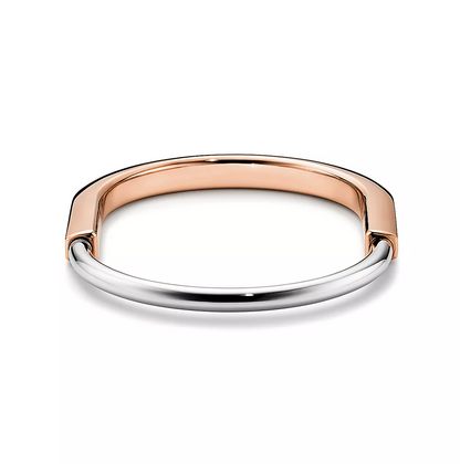 [Corinne]LOCK BRACELET ROSE AND WHITE GOLD