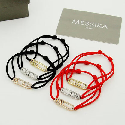 [⭐Corinne]Messika Care(s) pink cord pavé bracelet