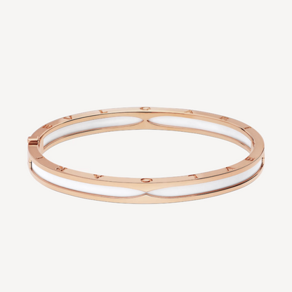 [⭐Corinne]ZERO 1 PINK GOLD WITH WHITE CERAMIC BRACELET