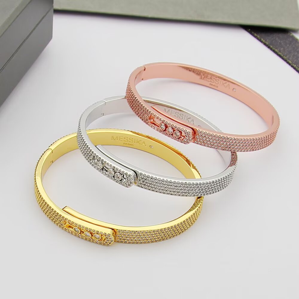 [⭐Corinne]Move Noa Full Pavé Diamond Bangle Bracelet