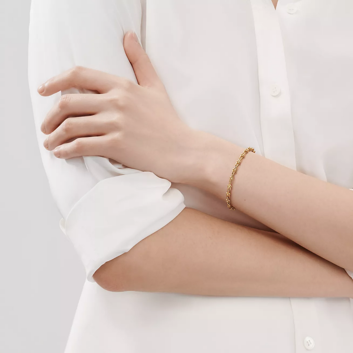 [Corinne]HARDWEAR MICRO LINK 44 MOTIF GOLD BRACELET