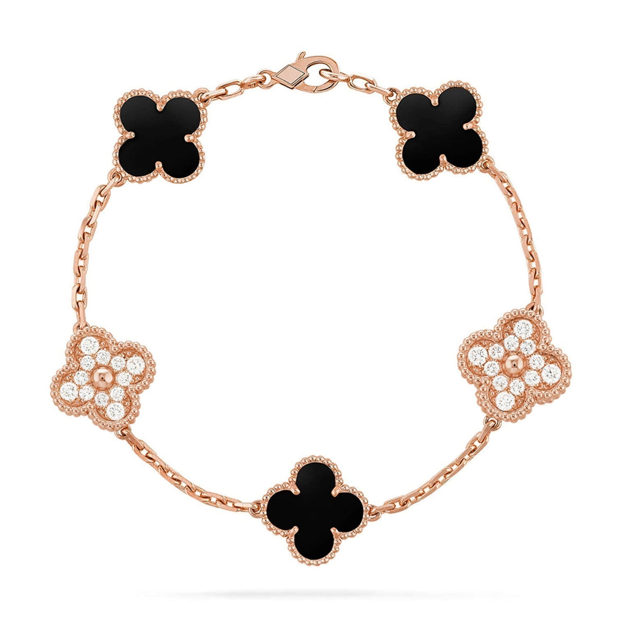[⭐Corinne] CLOVER 5 MOTIF ONYXS BRACELET COLLECTION