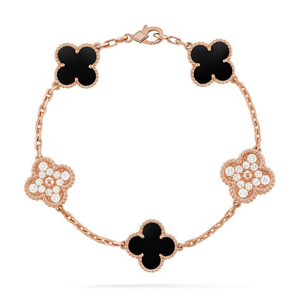 [⭐Corinne] CLOVER 5 MOTIF ONYXS BRACELET COLLECTION