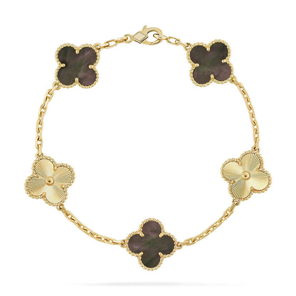 [⭐Corinne] CLOVER 5 MOTIF GRAY MOP BRACELET COLLECTION
