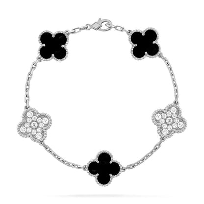 [⭐Corinne] CLOVER 5 MOTIF ONYXS BRACELET COLLECTION