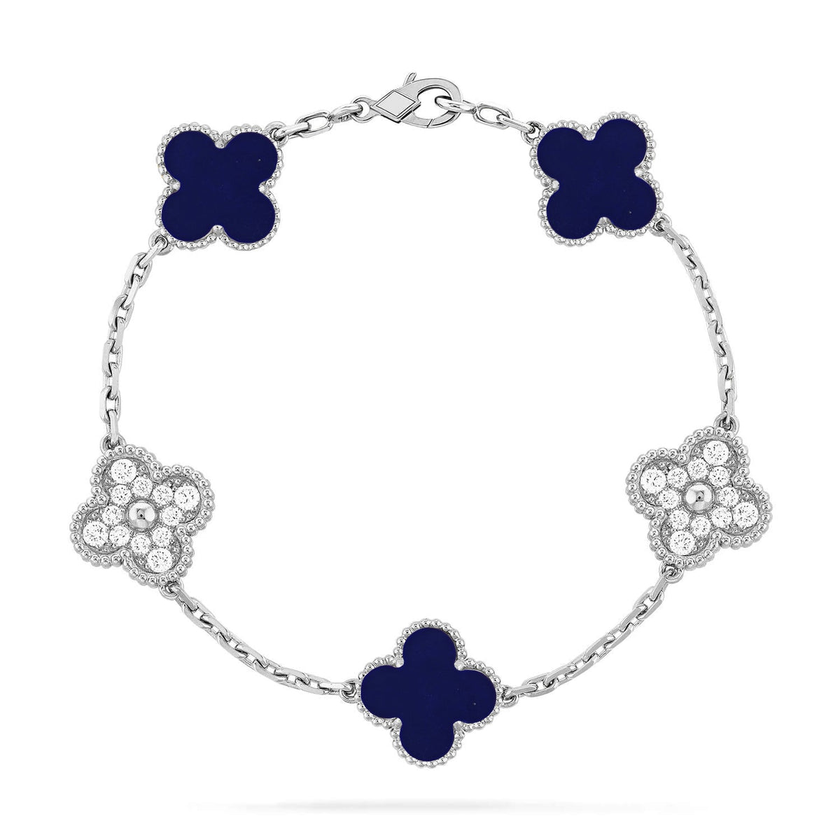 [⭐Corinne]CLOVER 5 MOTIF LAPIS LAZULI BRACELET COLLECTION