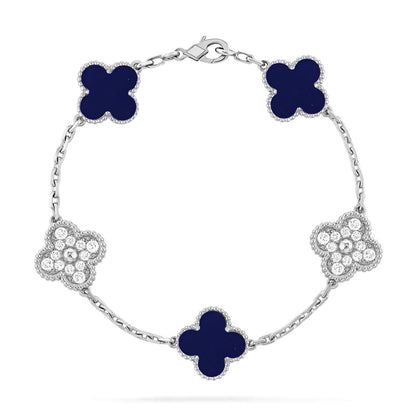 [⭐Corinne]CLOVER 5 MOTIF LAPIS LAZULI BRACELET COLLECTION