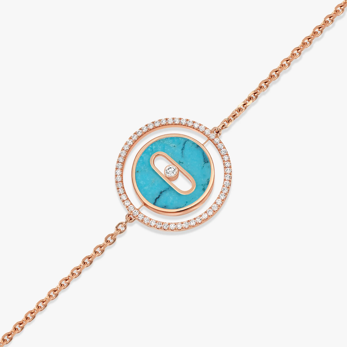 [⭐Corinne]Demo MOVE TURQUOISE PINK GOLD DIAMOND BRACELET