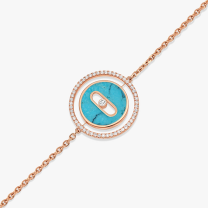 [⭐Corinne]Demo MOVE TURQUOISE PINK GOLD DIAMOND BRACELET