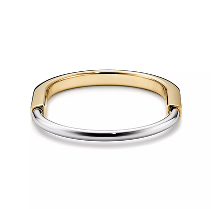 [Corinne]LOCK BRACELET YELLOW AND WHITE GOLD