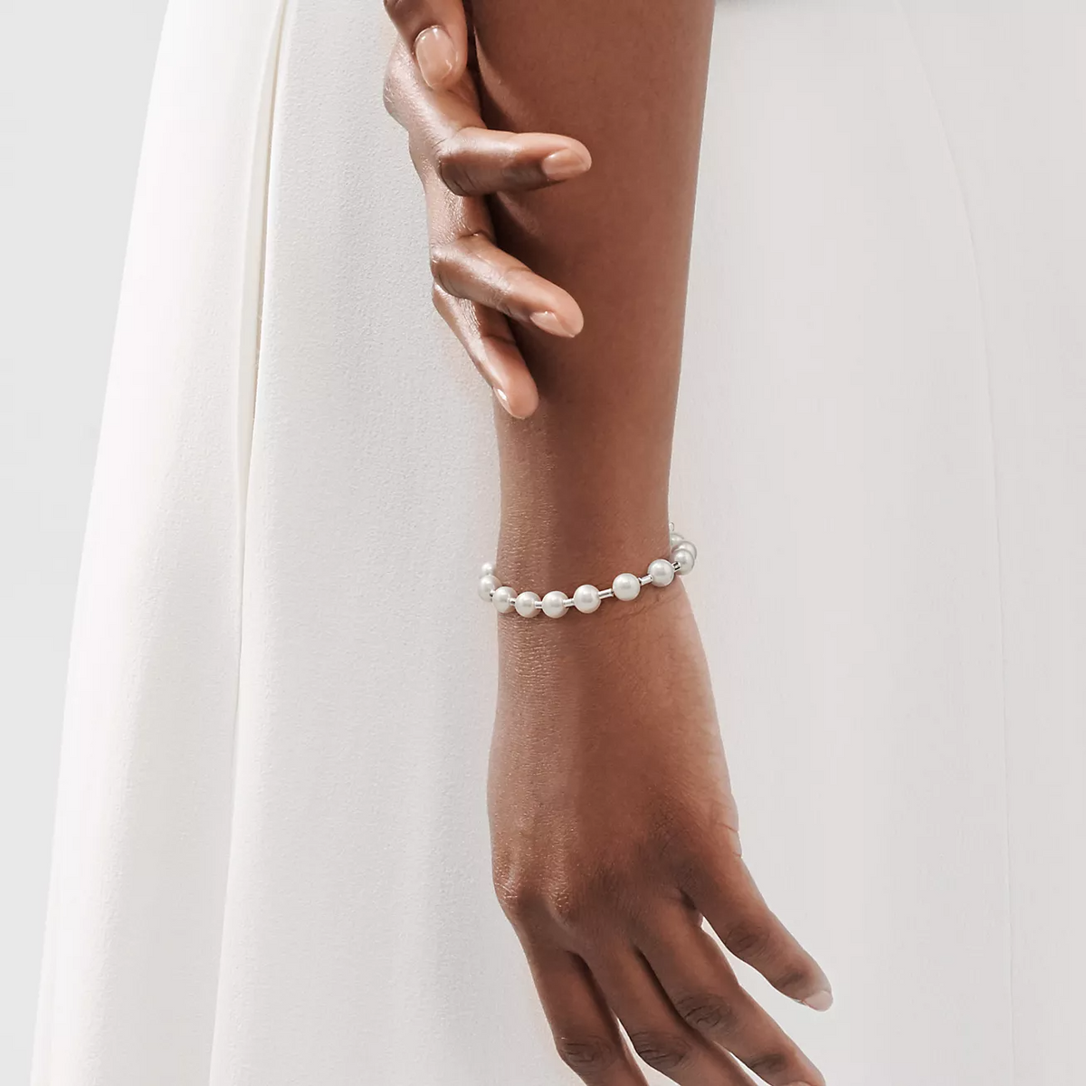 [Corinne]PEARL 7-8MM SILVER BRACELET