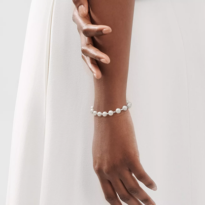 [Corinne]PEARL 7-8MM SILVER BRACELET