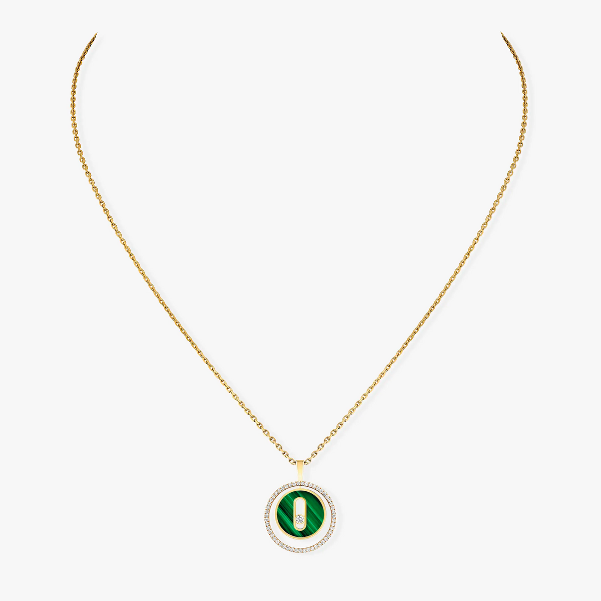 [⭐Corinne]Demo MOVE 1 DIAMOND MALACHITE GOLD DIAMOND NECKLACE