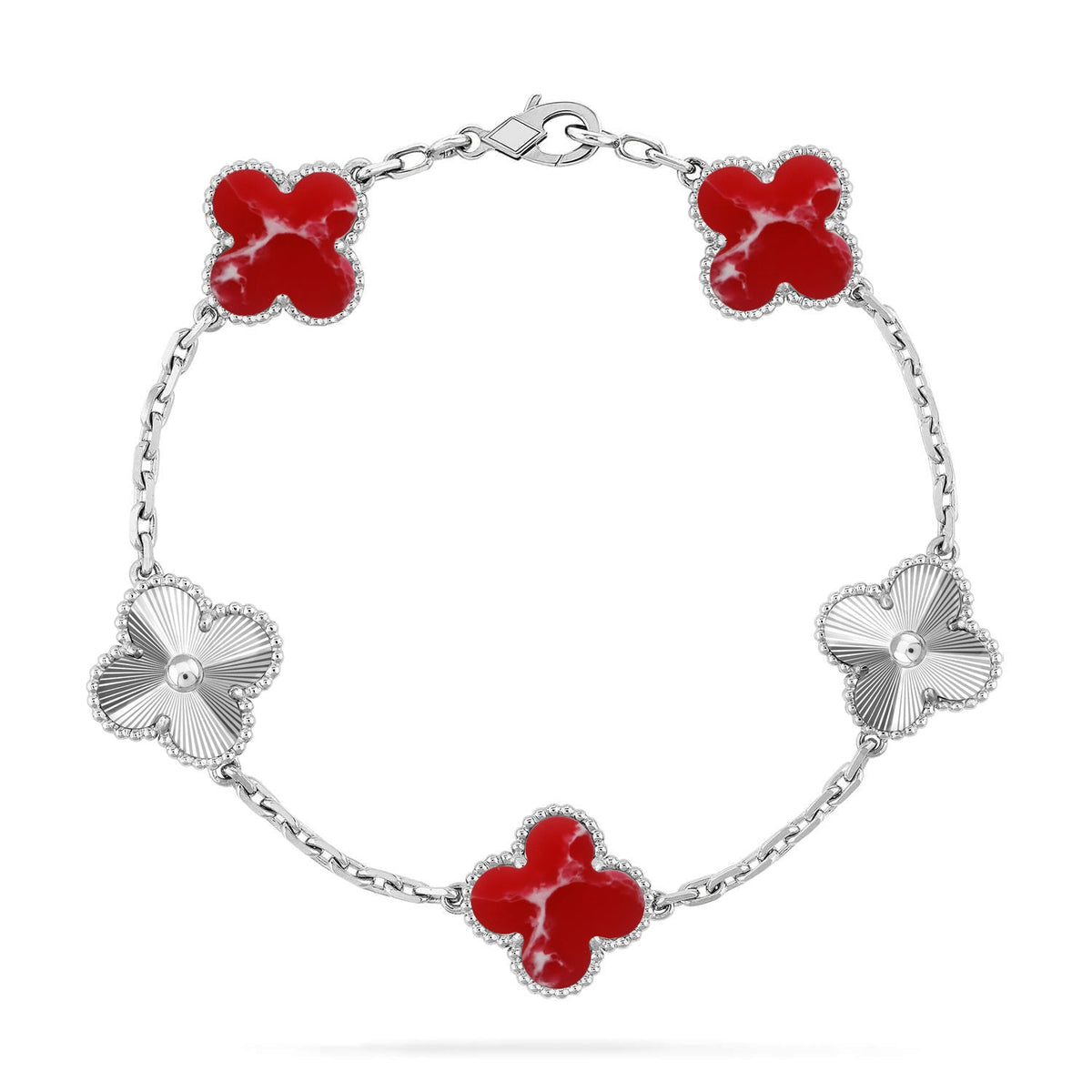 [⭐Corinne]CLOVER 5 MOTIF RED PATTERN BRACELET COLLECTION