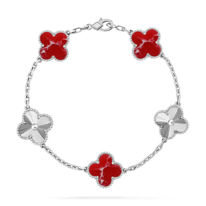 [⭐Corinne]CLOVER 5 MOTIF RED PATTERN BRACELET COLLECTION