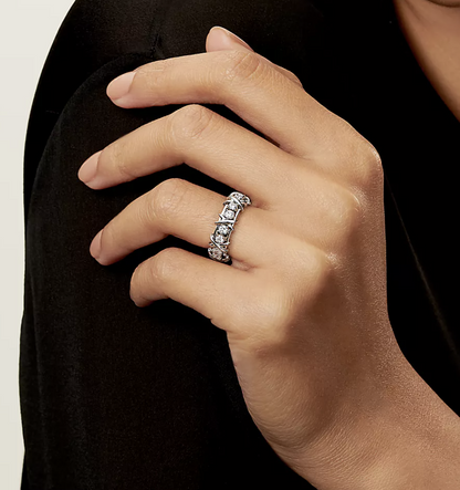 [Corinne]SIXTEEN STONE SILVER RING