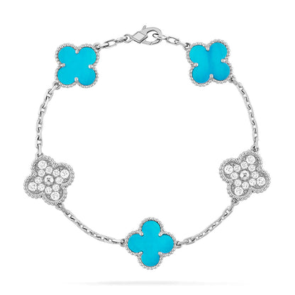 [⭐Corinne] CLOVER 5 MOTIF TURQUOISE BRACELET COLLECTION