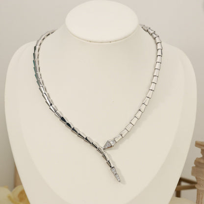 [⭐Corinne]NEW！SERPENT DIAMOND AT BOTH ENDS NECKLACE