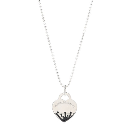 [Corinne]COLOUR HEART SPLASH TAG NECKLACE