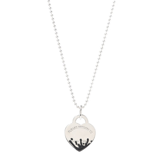 [Corinne]COLOUR HEART SPLASH TAG NECKLACE