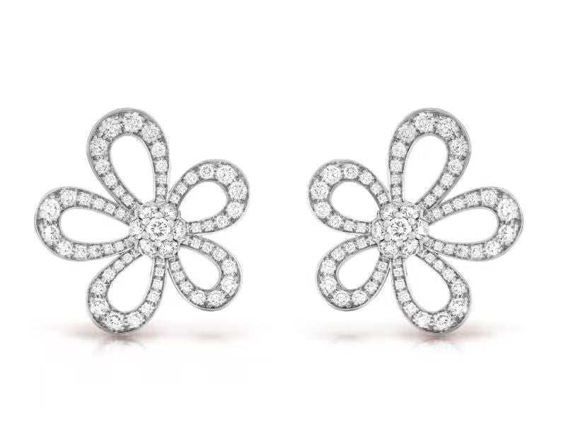 [⭐Corinne]FLOWERLACE EARRINGS FULL DIAMONDS