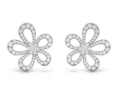 [⭐Corinne]FLOWERLACE EARRINGS FULL DIAMONDS