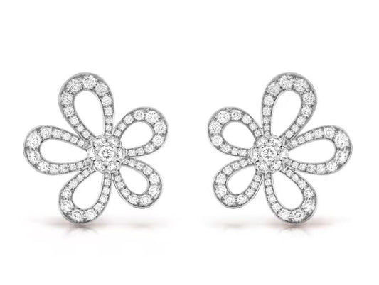 [⭐Corinne]FLOWERLACE EARRINGS FULL DIAMONDS