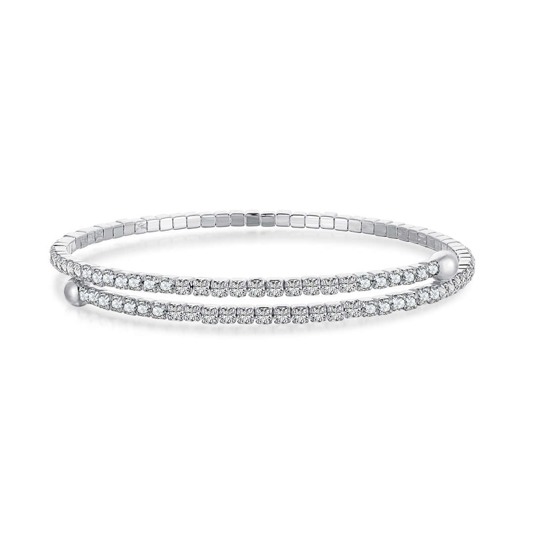 [⭐Corinne Jewelry]Row of Diamonds Round Fashion Bracelet