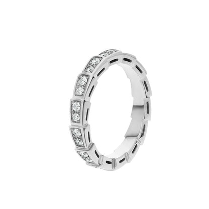 [⭐Corinne]SERPENTI RING SILVER DIAMOND PAVED 3MM