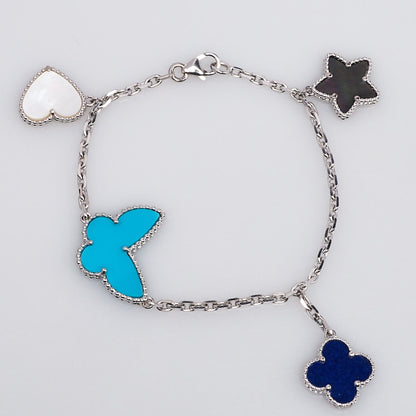 [⭐Corinne]LUCKY SPRING SILVER BRACELET 4 MOTIF