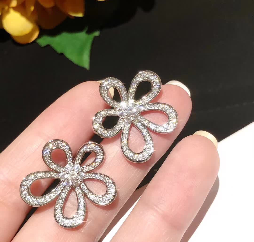 [⭐Corinne]FLOWERLACE EARRINGS FULL DIAMONDS