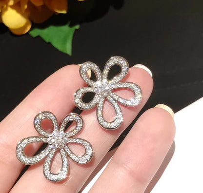 [⭐Corinne]FLOWERLACE EARRINGS FULL DIAMONDS