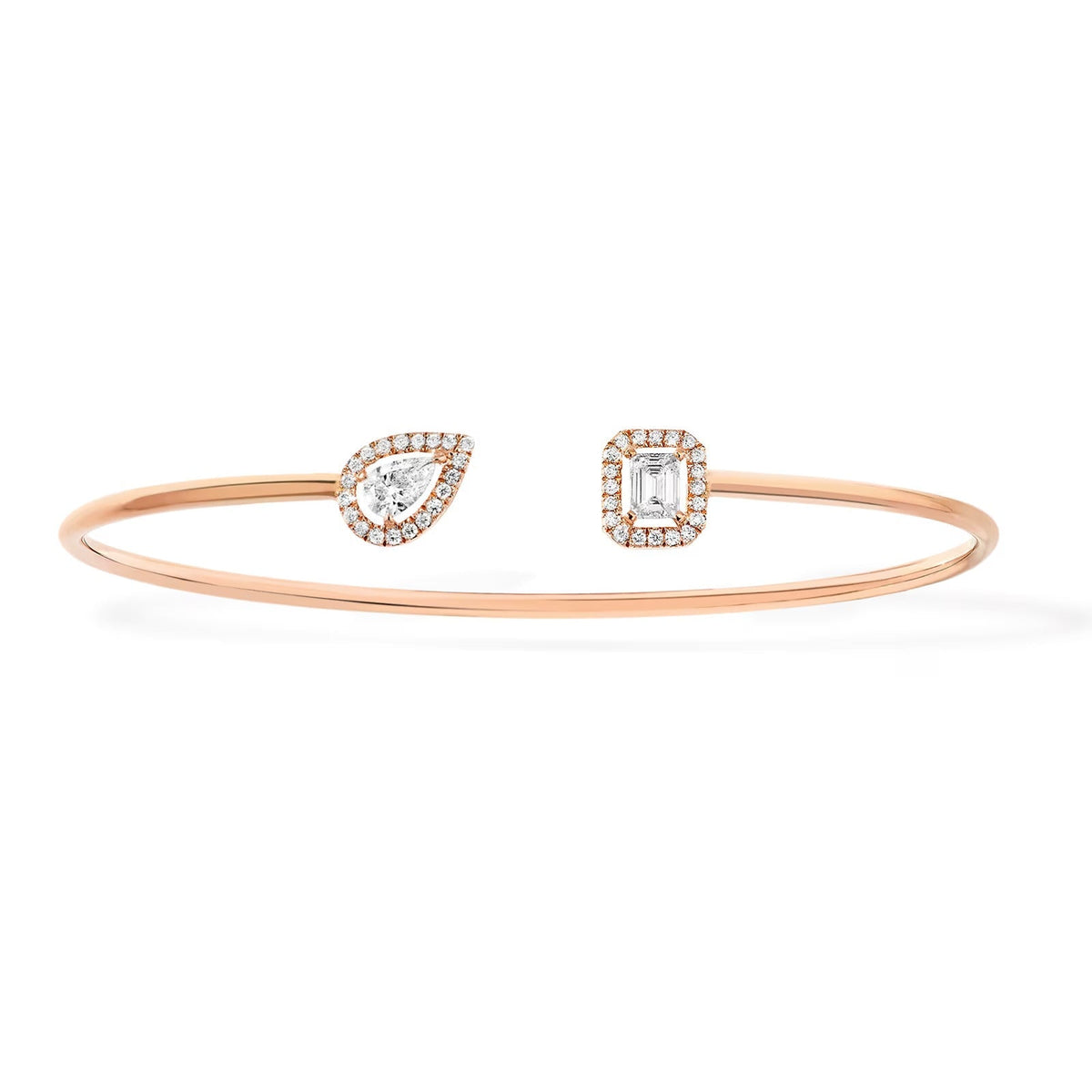 [⭐Corinne]JONC FLEX MY TWIN TOI & MOI SILVER DIAMOND BRACELET