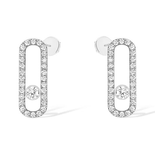 [⭐Corinne]MOVE UNO STUD DIAMOND PAVED EARRINGS
