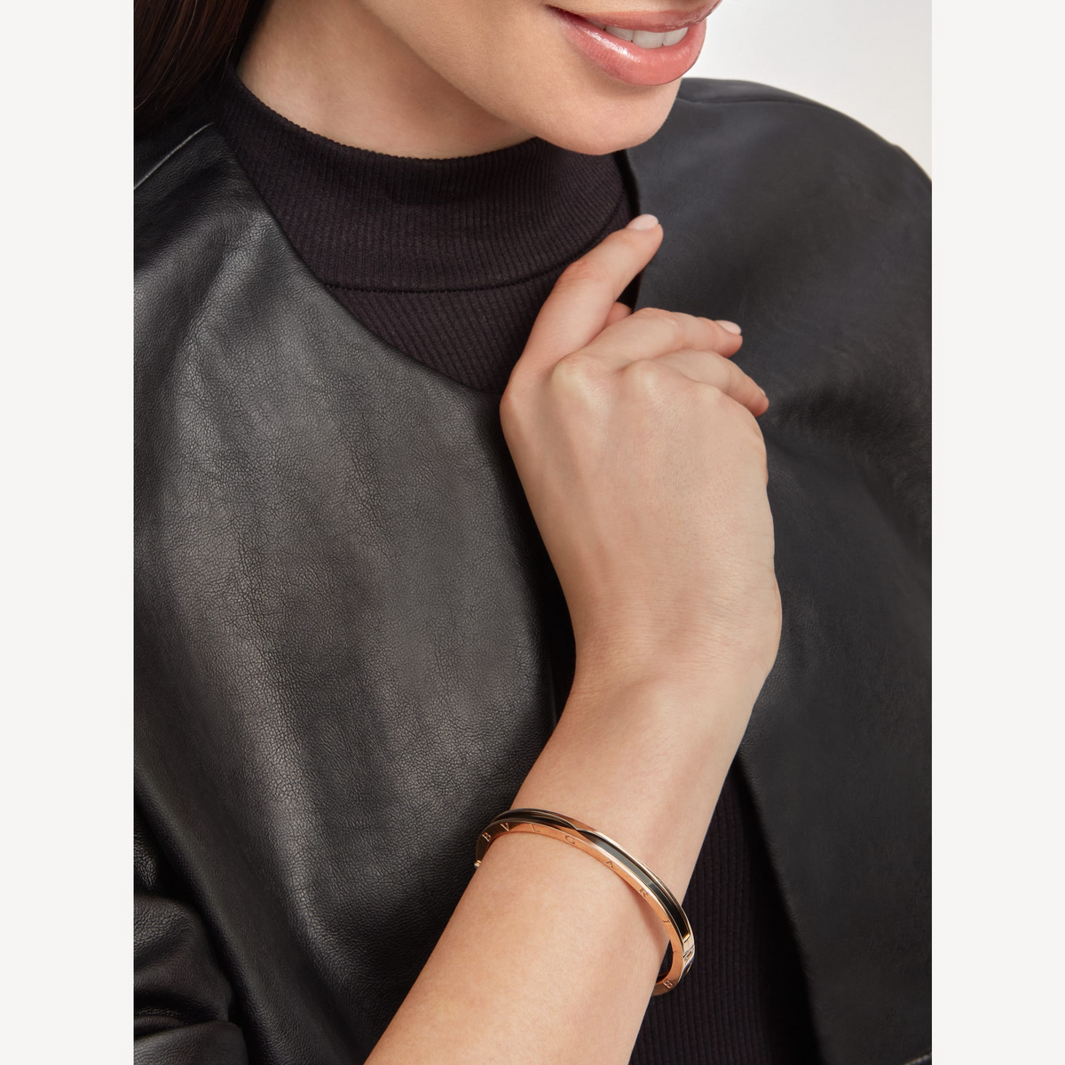 [⭐Corinne]ZERO 1 PINK GOLD WITH BLACK CERAMIC BRACELET