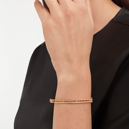 [⭐Corinne]ZERO 1 SPIRAL LOGO PINK GOLD BRACELET