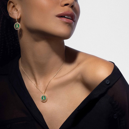 [⭐Corinne]Demo MOVE 1 DIAMOND MALACHITE GOLD DIAMOND NECKLACE