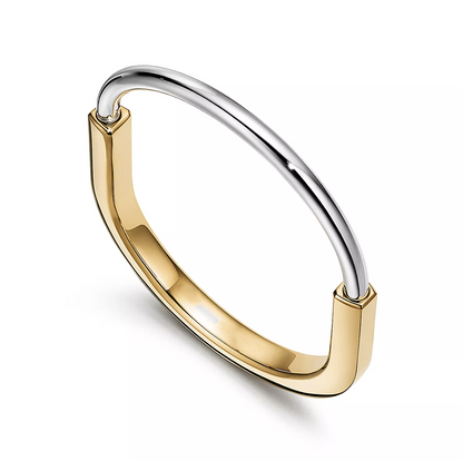 [Corinne]LOCK BRACELET YELLOW AND WHITE GOLD