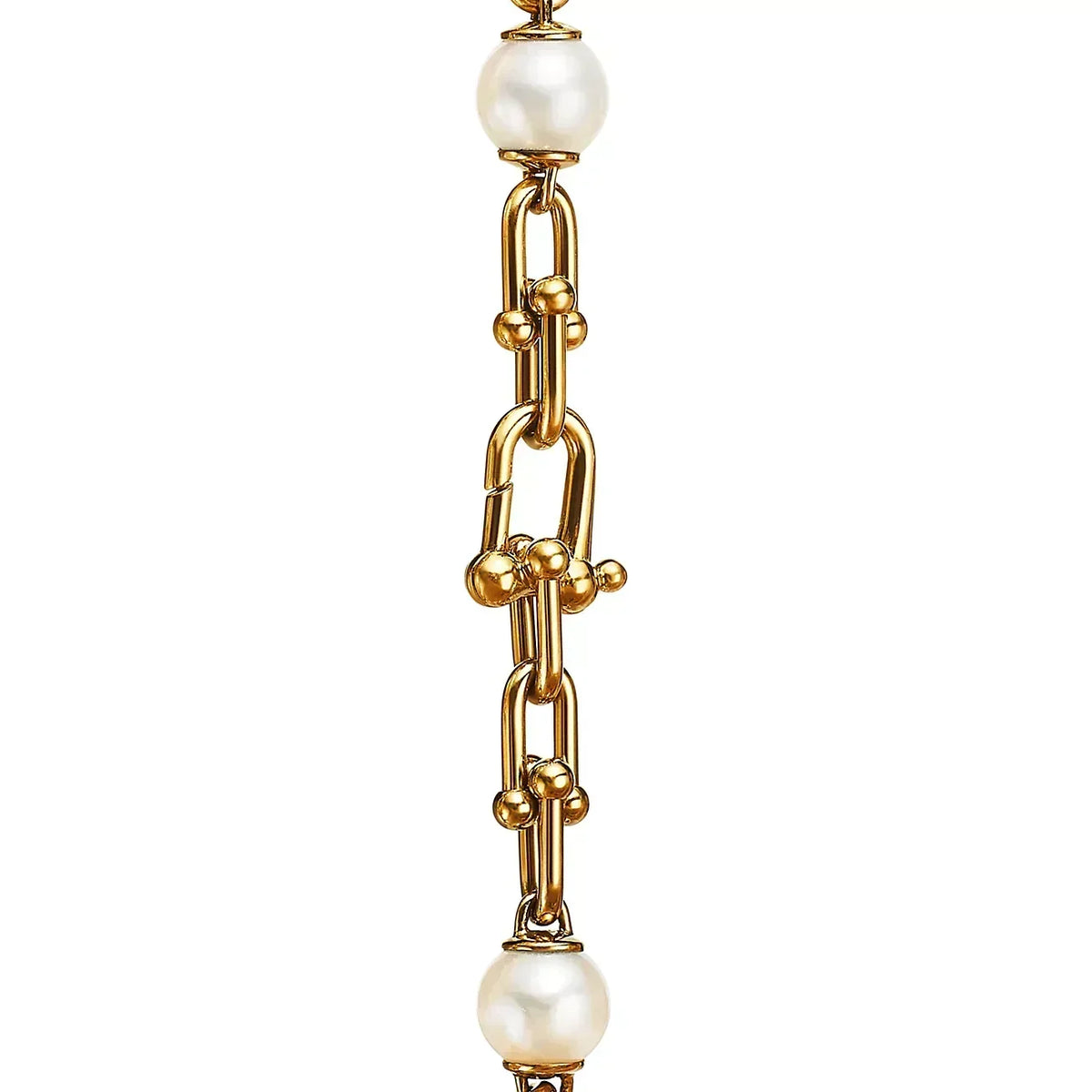 [Corinne]LINK BRACELET GOLD WITH FRESHWATER PEARLS