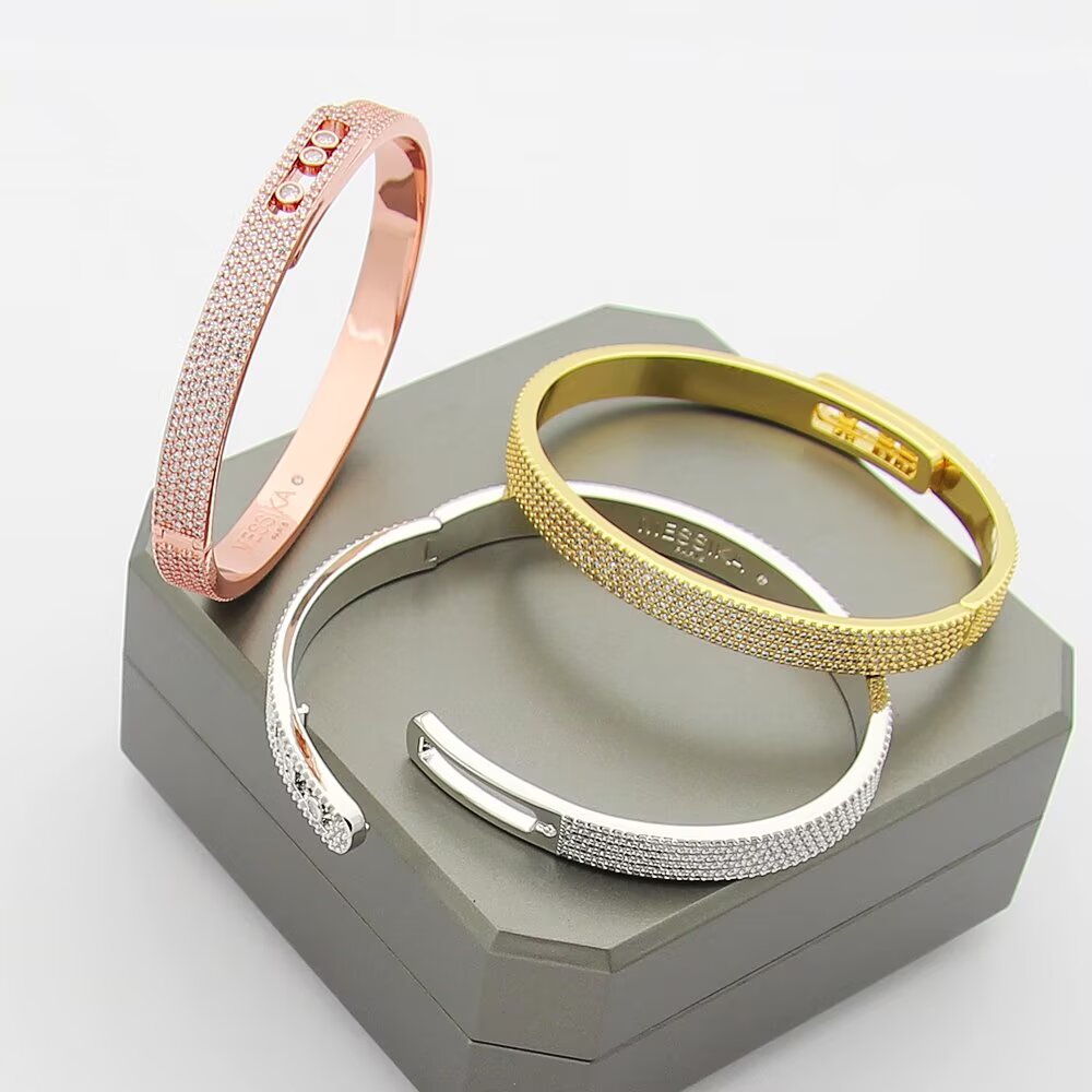 [⭐Corinne]Move Noa Full Pavé Diamond Bangle Bracelet