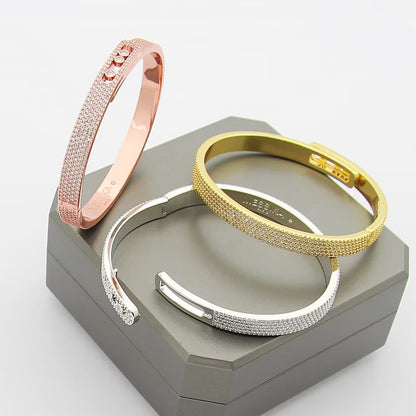 [⭐Corinne]Move Noa Full Pavé Diamond Bangle Bracelet