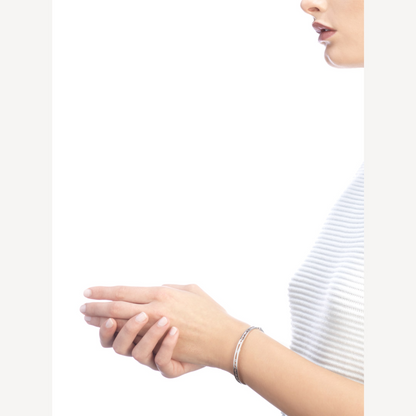 [⭐Corinne]ZERO 1 SPIRAL LOGO SILVER BRACELET
