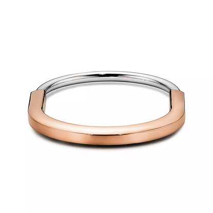 [Corinne]LOCK BRACELET ROSE AND WHITE GOLD