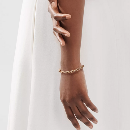 [Corinne]HARDWEAR SMALL LINK 26 MOTIF PINK GOLD BRACELET