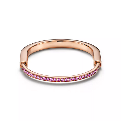 [Corinne]LOCK BRACELET ROSE DIAMOND PINK GOLD