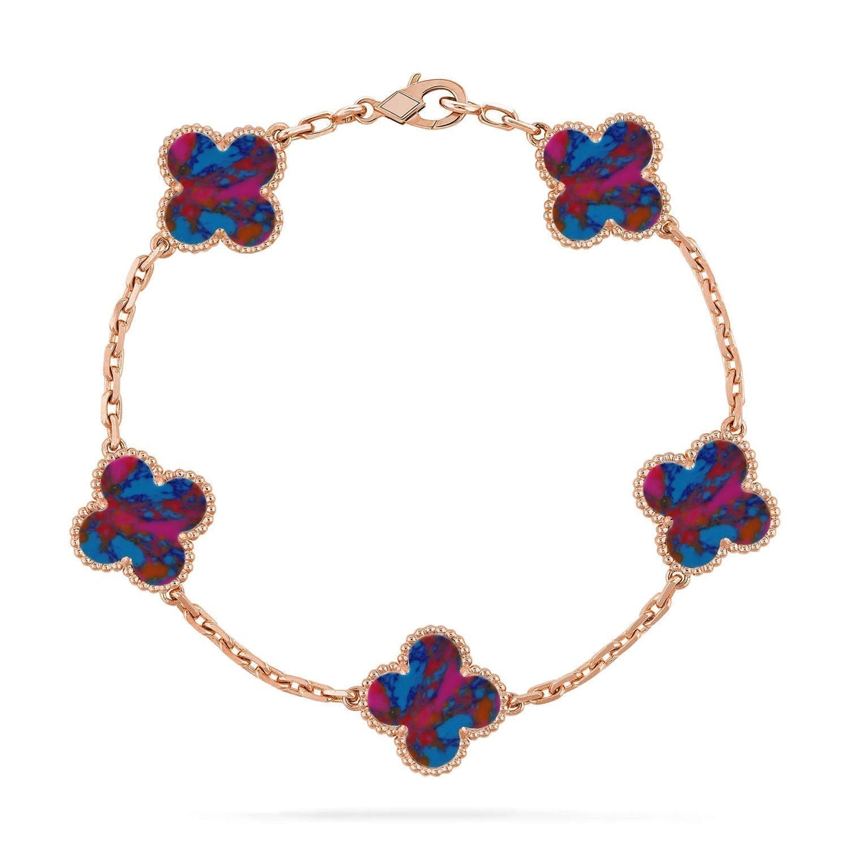 [⭐Corinne]CLOVER 5 MOTIF COLOR GEMSTONES BRACELET COLLECTION