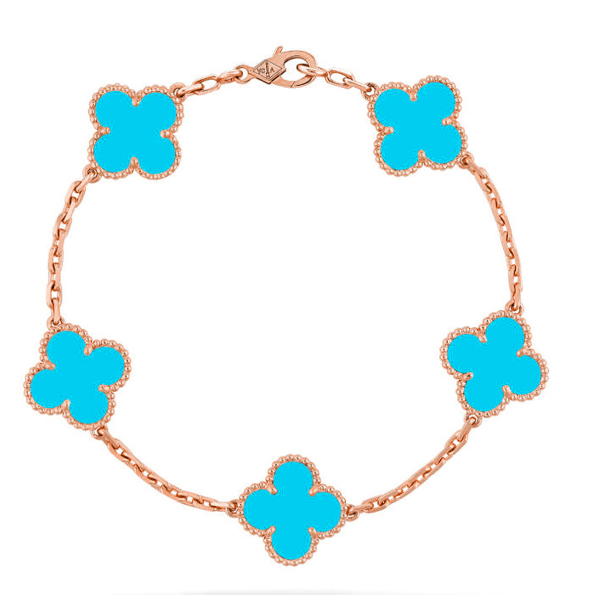 [⭐Corinne] CLOVER 5 MOTIF TURQUOISE BRACELET COLLECTION